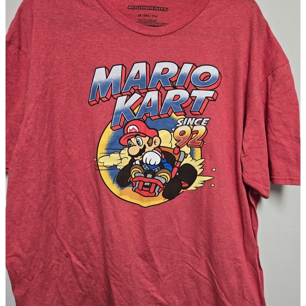 Mario Kart Racing  since '92 T-shirt‎ 2x Red
